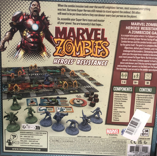Marvel Zombies Heroes Resistance board game box back
